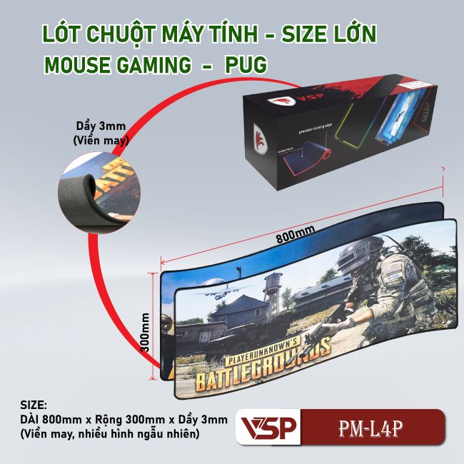 Lót chuột Game VSP PM-L4P - Nhiều hình